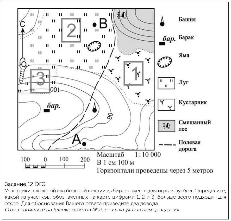 ОГЭ по географии: пример задания 12 